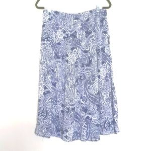 Christopher Banks Navy Paisley Flowy Long Skirt Size L